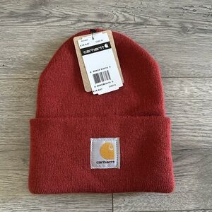 Unisex Carhartt Classic Red Knit Beanie Hat
